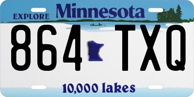 MN license plate 864TXQ