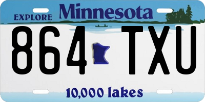 MN license plate 864TXU
