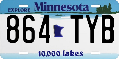 MN license plate 864TYB
