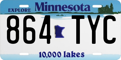 MN license plate 864TYC
