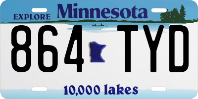 MN license plate 864TYD