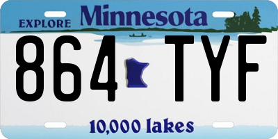 MN license plate 864TYF