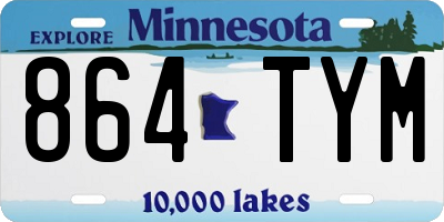 MN license plate 864TYM