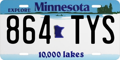 MN license plate 864TYS