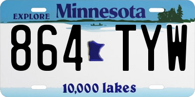 MN license plate 864TYW