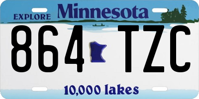 MN license plate 864TZC