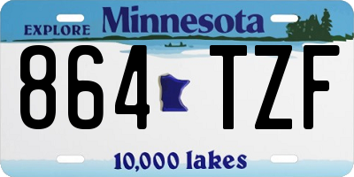 MN license plate 864TZF