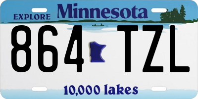 MN license plate 864TZL