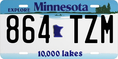 MN license plate 864TZM