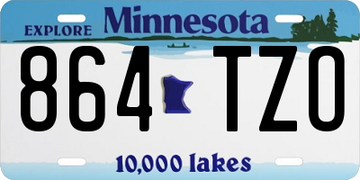 MN license plate 864TZO