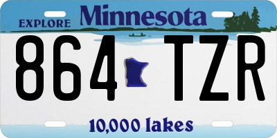 MN license plate 864TZR