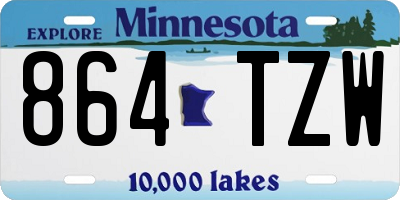 MN license plate 864TZW