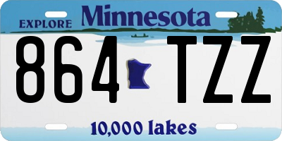 MN license plate 864TZZ