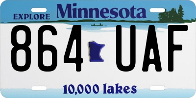 MN license plate 864UAF