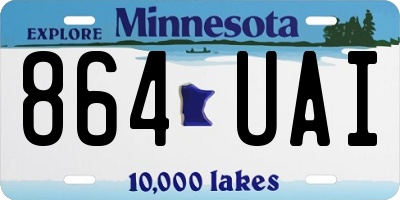 MN license plate 864UAI
