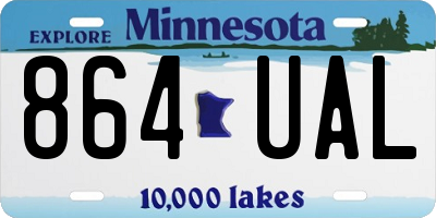 MN license plate 864UAL