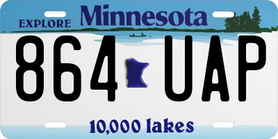 MN license plate 864UAP