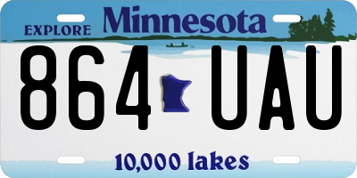 MN license plate 864UAU