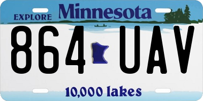 MN license plate 864UAV