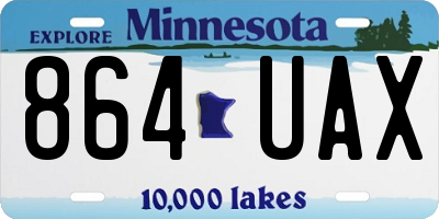 MN license plate 864UAX