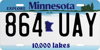 MN license plate 864UAY