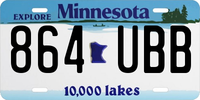 MN license plate 864UBB