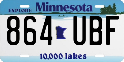 MN license plate 864UBF