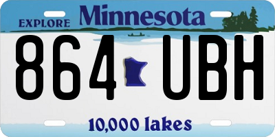 MN license plate 864UBH