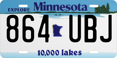 MN license plate 864UBJ