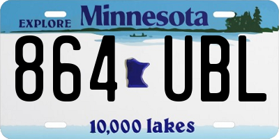 MN license plate 864UBL