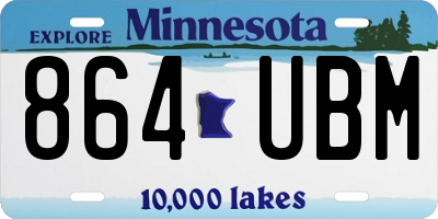 MN license plate 864UBM