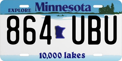 MN license plate 864UBU