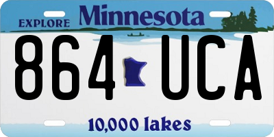 MN license plate 864UCA