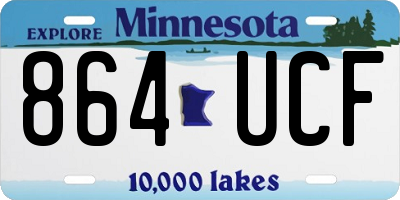 MN license plate 864UCF