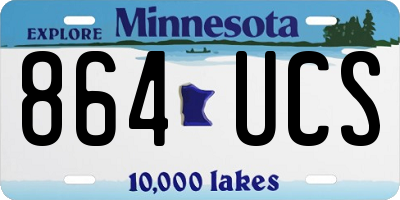 MN license plate 864UCS