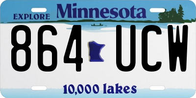 MN license plate 864UCW