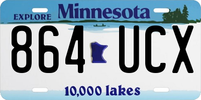 MN license plate 864UCX