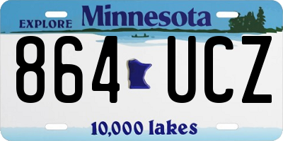 MN license plate 864UCZ