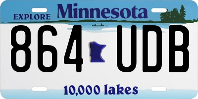 MN license plate 864UDB
