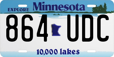MN license plate 864UDC