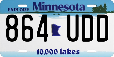 MN license plate 864UDD