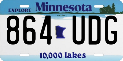 MN license plate 864UDG