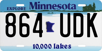 MN license plate 864UDK