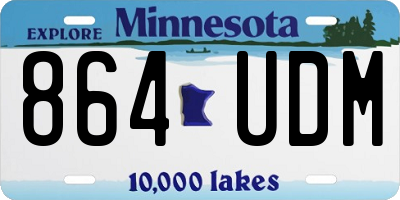 MN license plate 864UDM