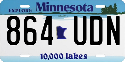 MN license plate 864UDN