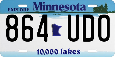 MN license plate 864UDO