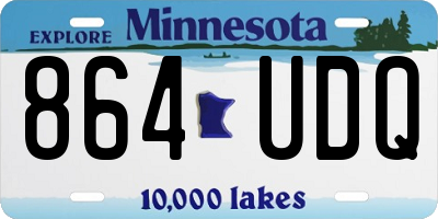 MN license plate 864UDQ