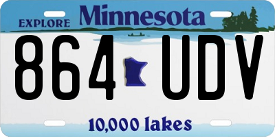MN license plate 864UDV