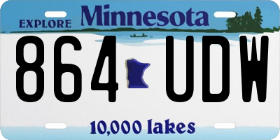 MN license plate 864UDW