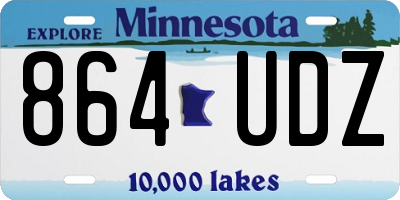 MN license plate 864UDZ